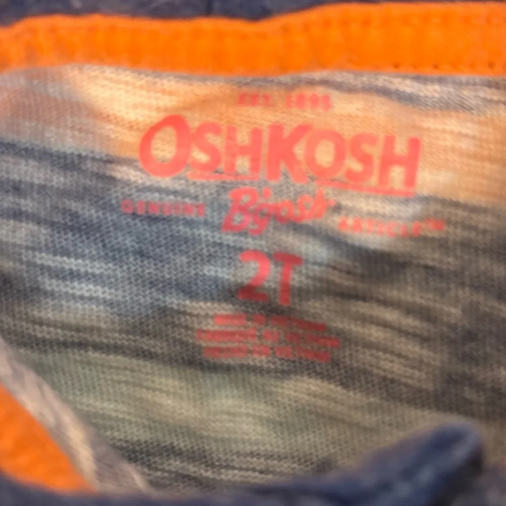OshKosh B'gosh & Children’s place Striped Polo Shirts set of 2 - Navy & Blue 2T